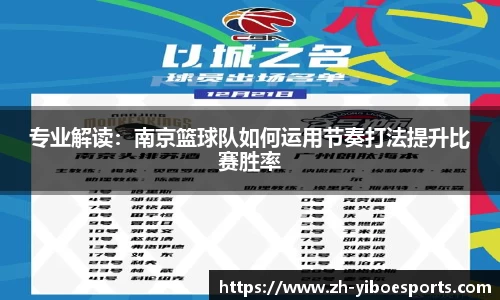 专业解读：南京篮球队如何运用节奏打法提升比赛胜率